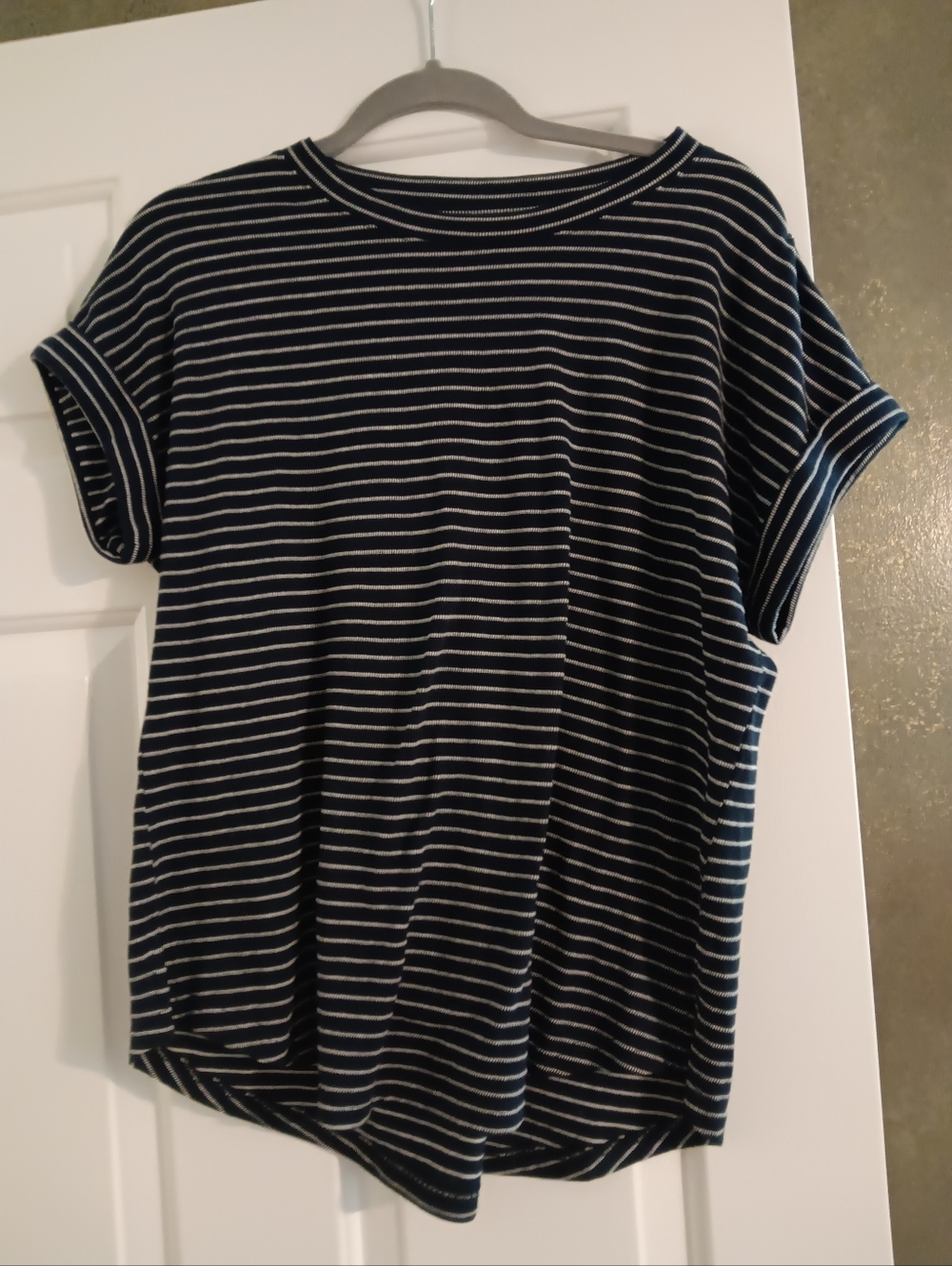 Maurices Striped Navy Tee Oversized Small
